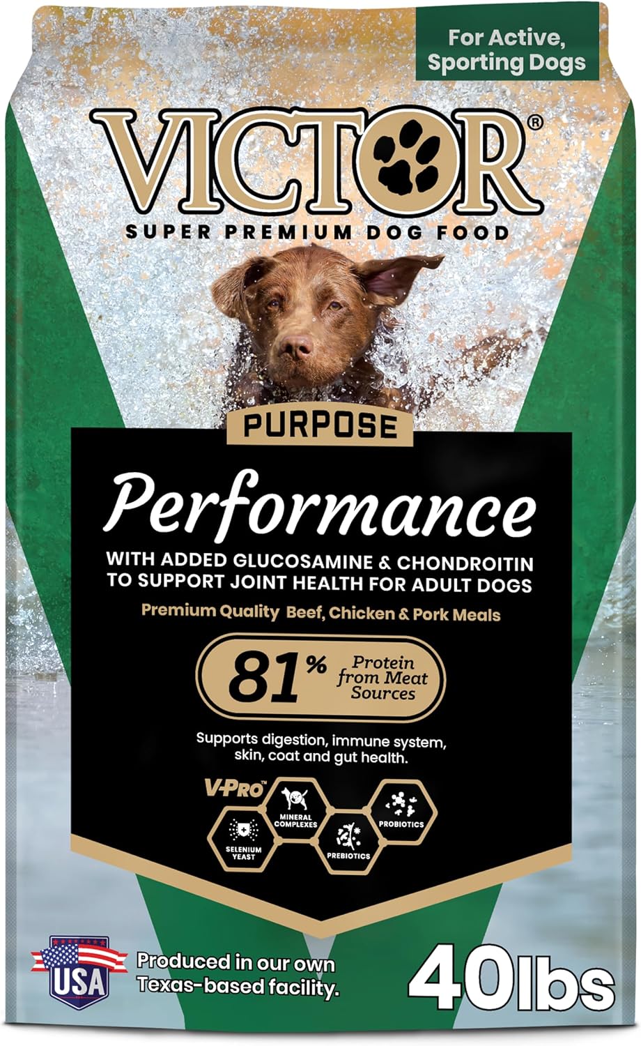Performance Dry Dog Food - Beef, Chicken & Pork Meal, 40 lb