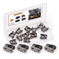 #40 Chain Offset Half Link Roller, 12Pcs 3/8" Pitch Half Link Roller Chain