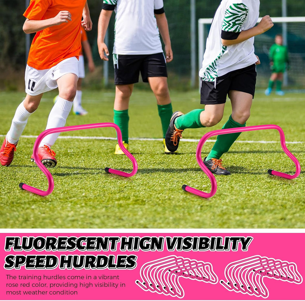 12 Pcs 9" Speed Training Agility Hurdles for Athletes Reliable Training Hurdle Plyometric All Purpose Practice