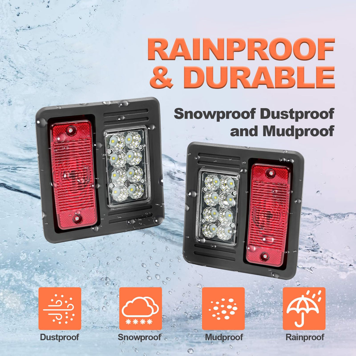 HECASA LED Tail Light Kit Compatible with Bobcat Skid Steer Loader