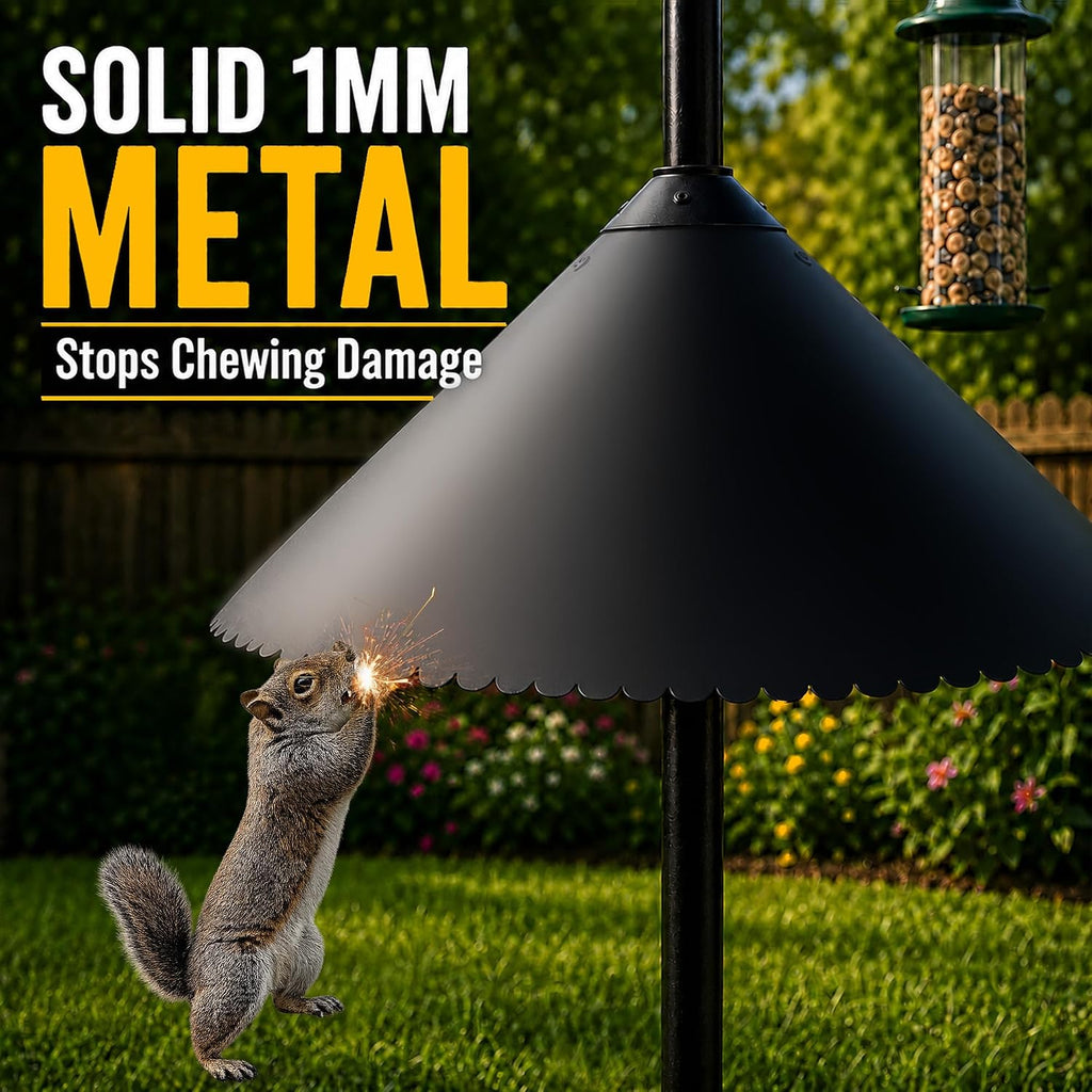 19 inch Metal Squirrel Baffle for Bird Feeder Pole