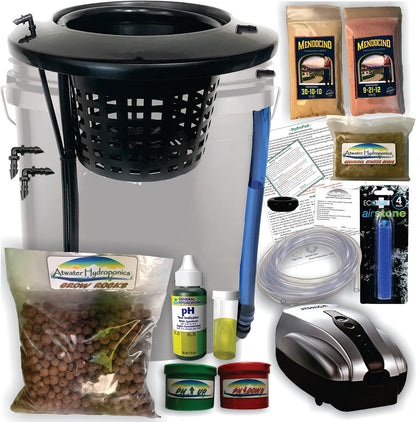 The Atwater HydroPod - Dual DWC Deep Water Culture/Recirculating Drip Hydroponic Garden System - Bubble Bucket