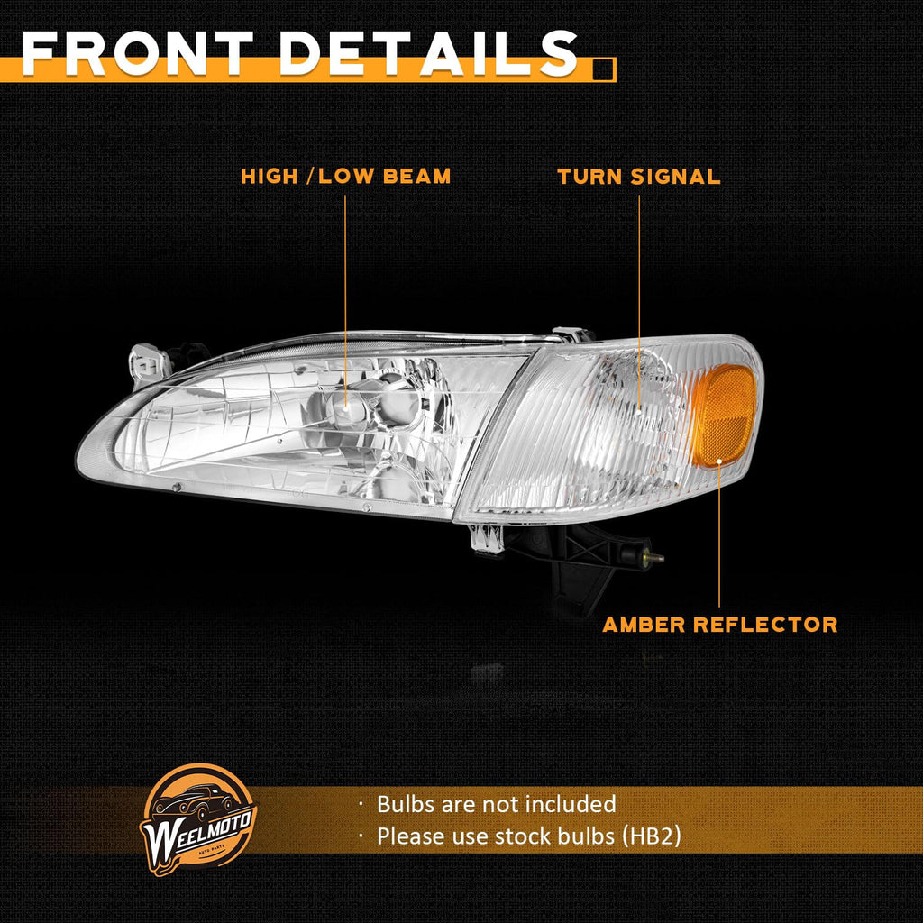 Headlights Assembly for 1998-2000 Toyota Corolla CE/LE/VE