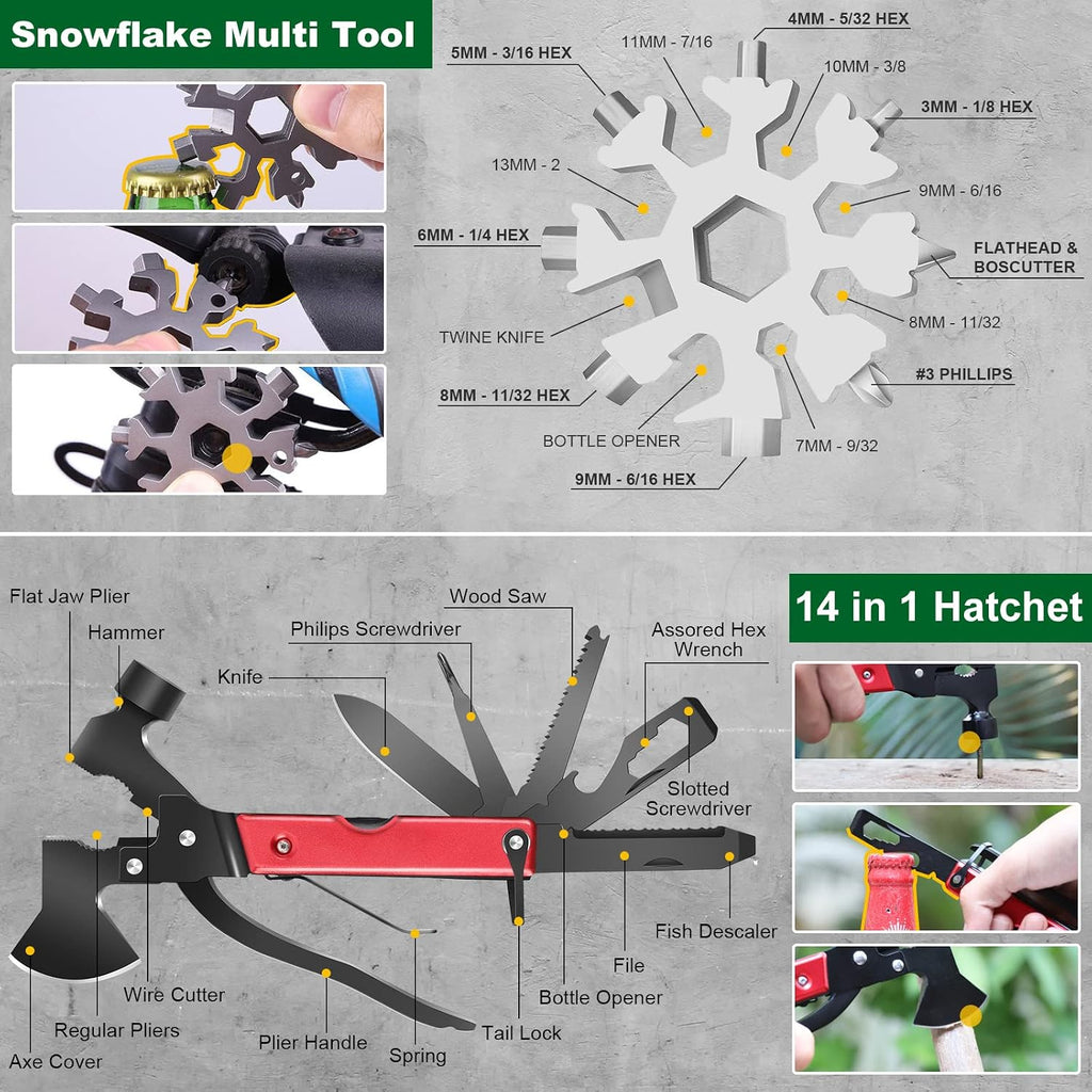 Survival Kits 27 in 1, Survival Gear and Supplies, Christmas Stocking Stuffers Camping Accessories Tactical Gear