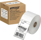 2.25" x 1.25" Thermal Labels | 4 Rolls | 1,135 Labels/Roll | 4,540 Total | fits Zebra, Munbyn, Rollo, Godex, Arkscan