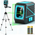 Laser Level with Tripod, 100 feet Green Cross Line Self Rotary Leveling Laser Level, Vertical and Horizontal Line