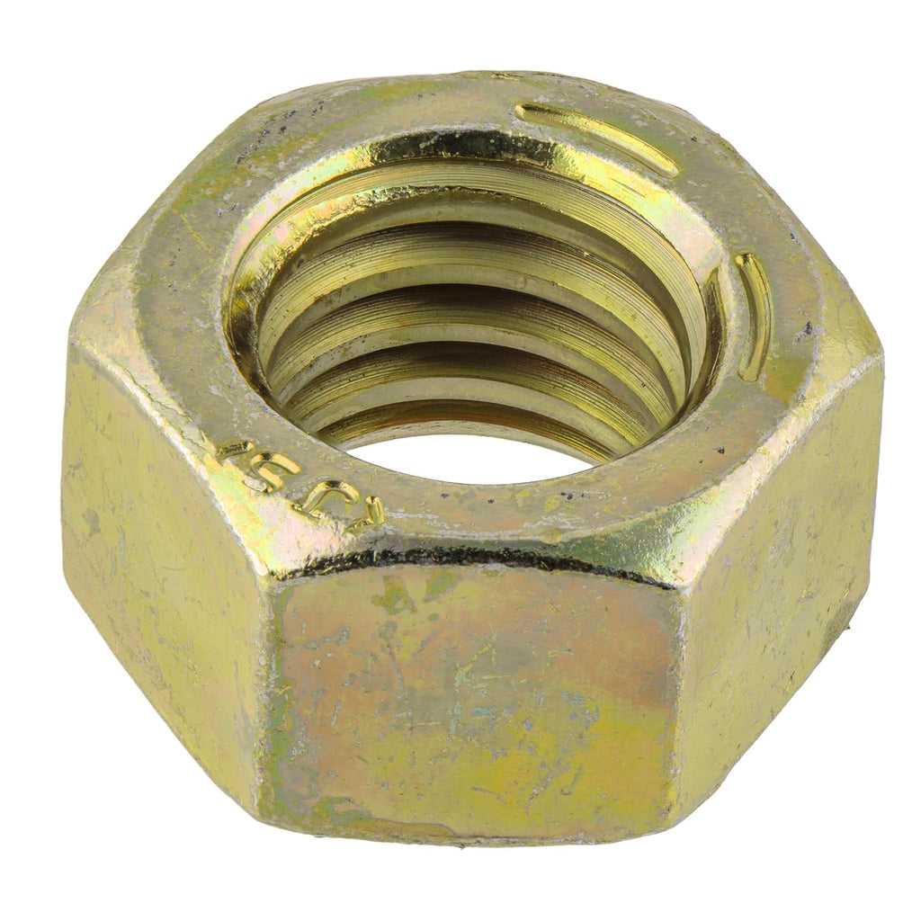 5/16"-18 (25 Pack) Grade 8 Hex Nut, Coarse Thread, Yellow Zinc by Makers Bolt