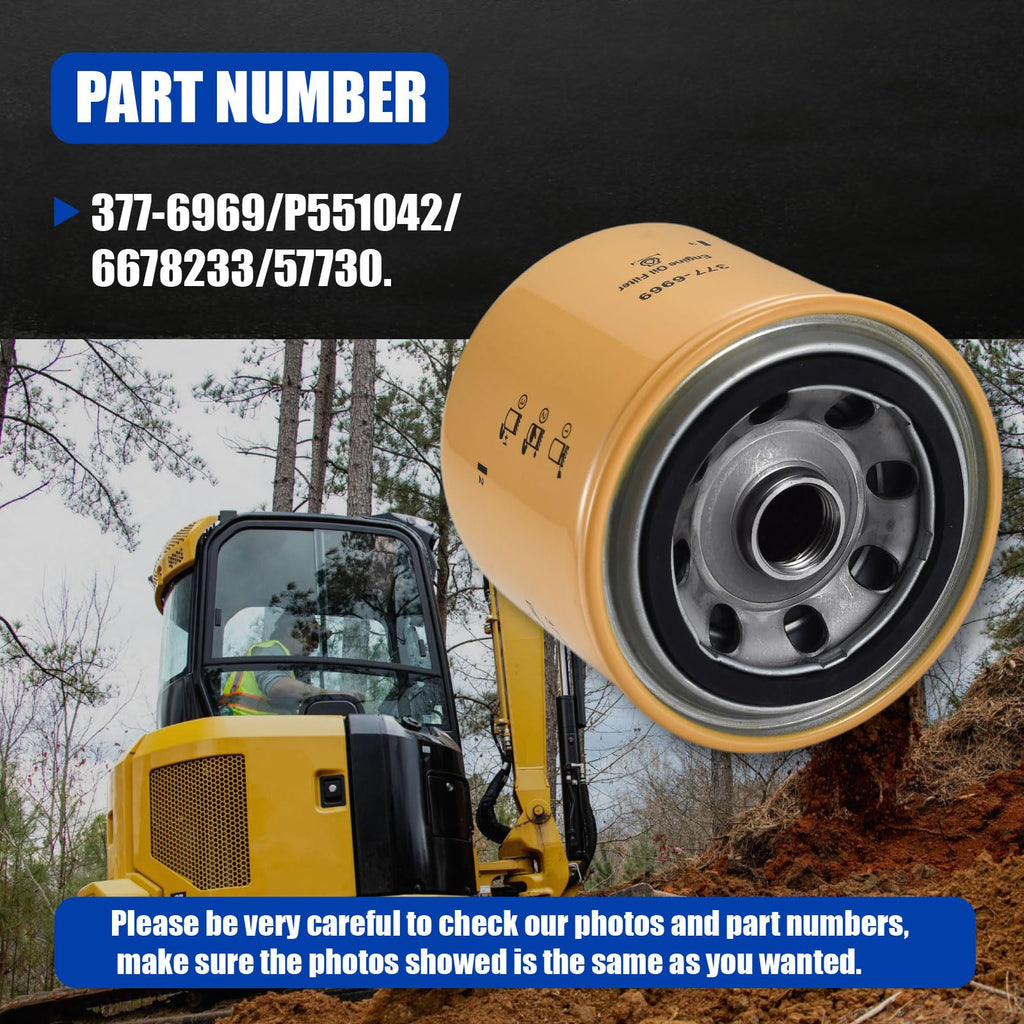 377-6969 Engine Oil Filter Fits for Caterpillar Cat 236D 242D 259D