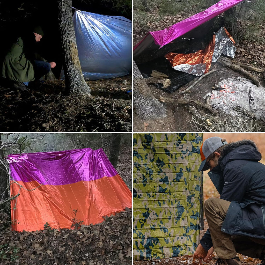 Premium Mylar Survival Blankets (5 Pack) Thermal Emergency Survival Blanket for Camping, Hunting, Hiking - 90% Heat