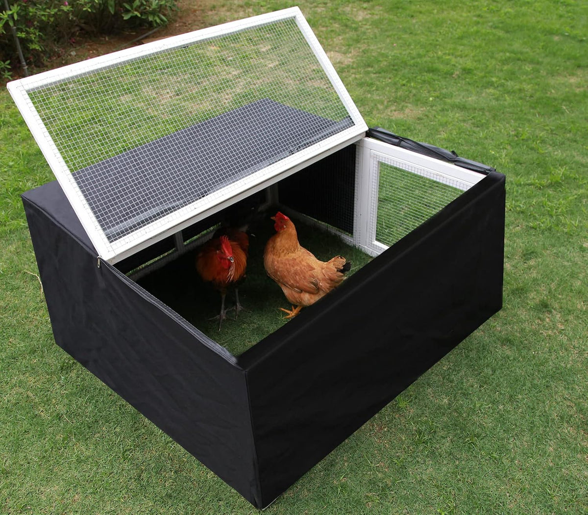 Assembly Free Chicken Coop, Foldable Chicken Run Cage Wooden, Extension Chicken Run Large Chicken Pen Rabbit