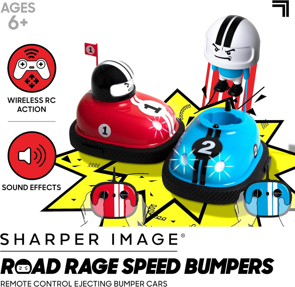 Road Rage Remote Control Cars, Mini RC Speed Ejector Bumper Cars, 2 Player Head to Head Battle Game with Ejecting