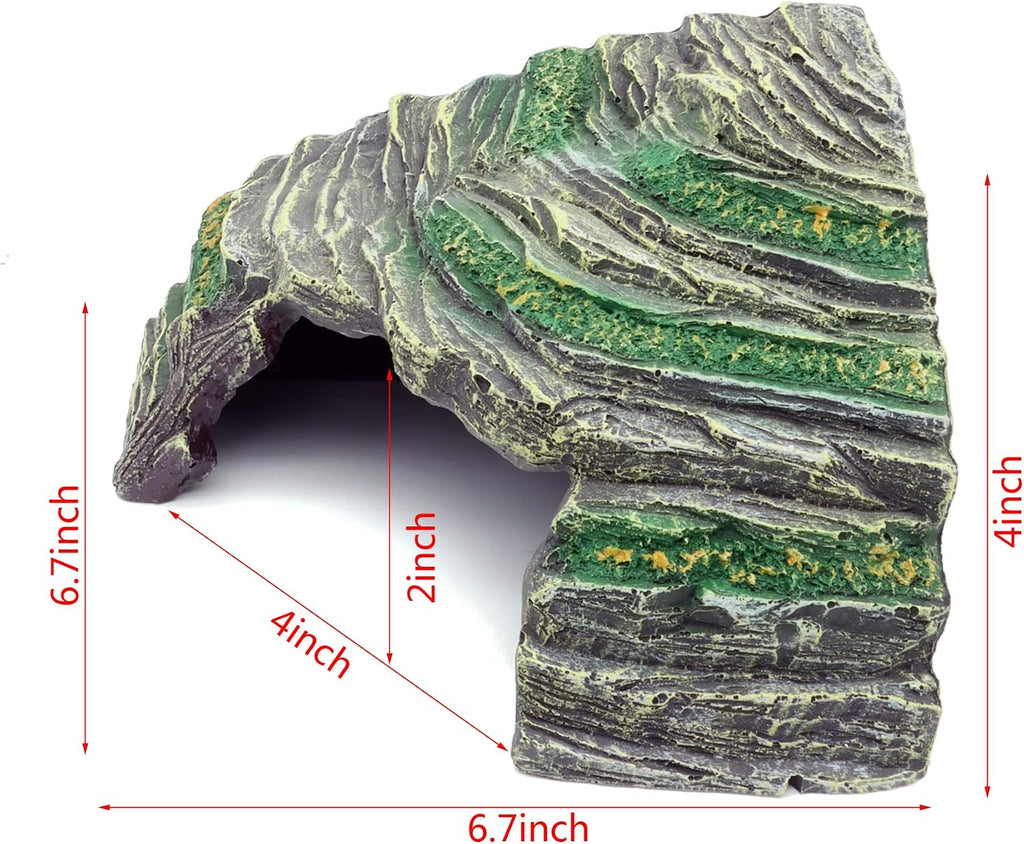 Terrarium Decor Reptile Hide Reptile Hides and Caves, Medium | Aquarium Tank Accessories Decorations