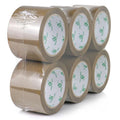 3 inch Brown Packing Tape, 6 Refills Rolls Wide Packaging Tape for Moving, Shipping and Storage, 2.4 Mil x 60 Yards
