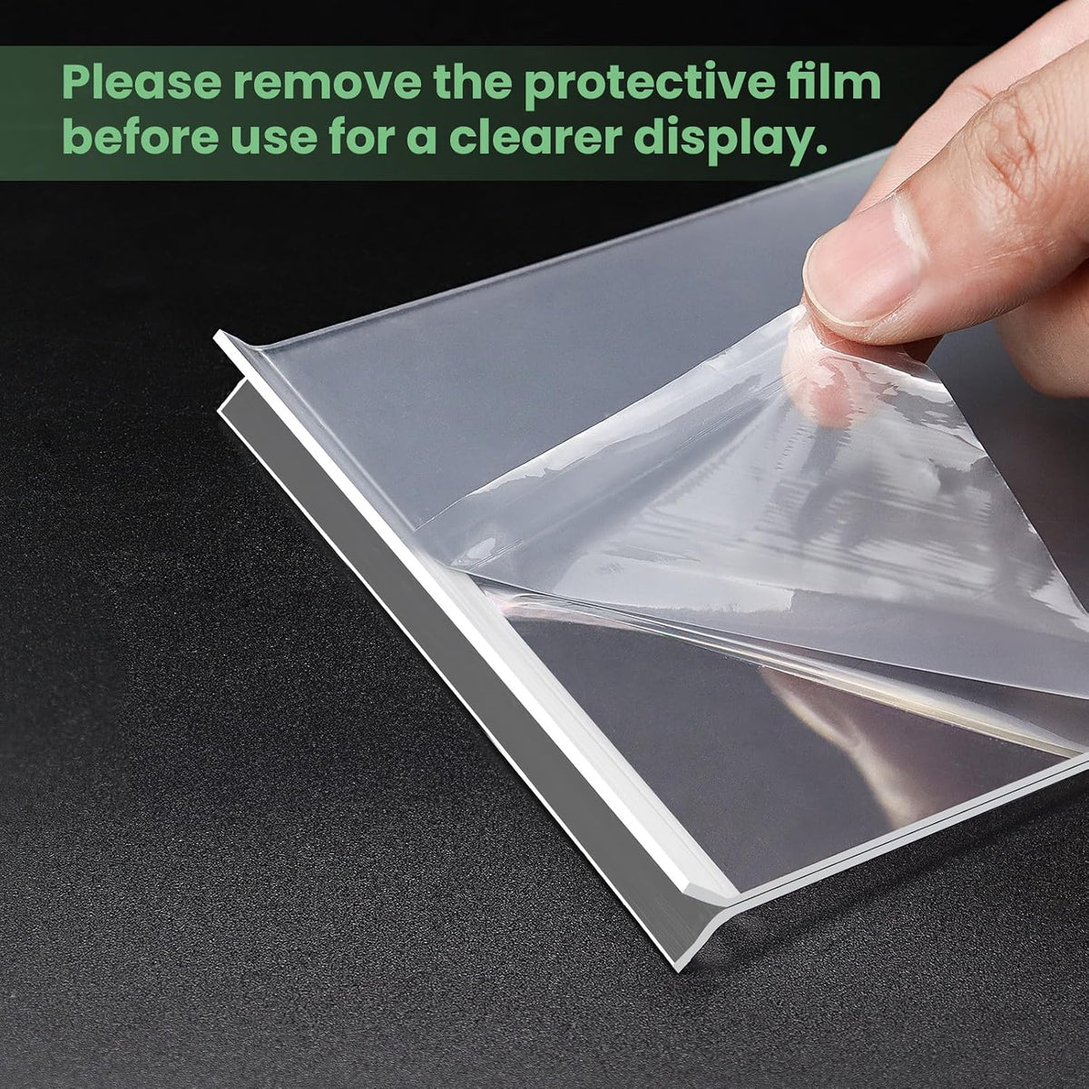 Acrylic Sign Holder 4x6, 21 Pack Clear Table Menu Vertical Double Sided Display, Plastic Menu Stand Paper Holder