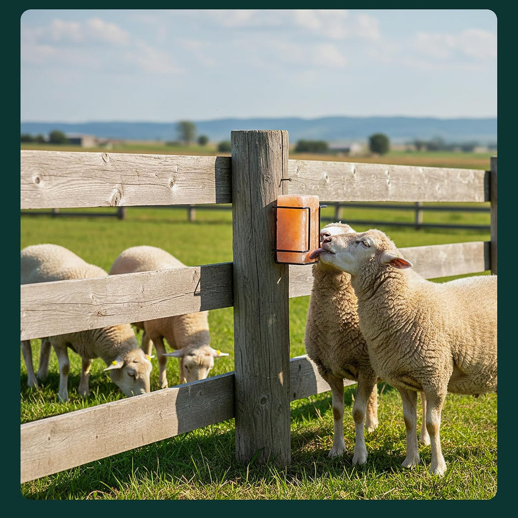 2 Pcs Salt Block Holder for Deer Blocks,Rust Resistant Mineral Block Holder,Salt Lick Block Holder for Horses Deer