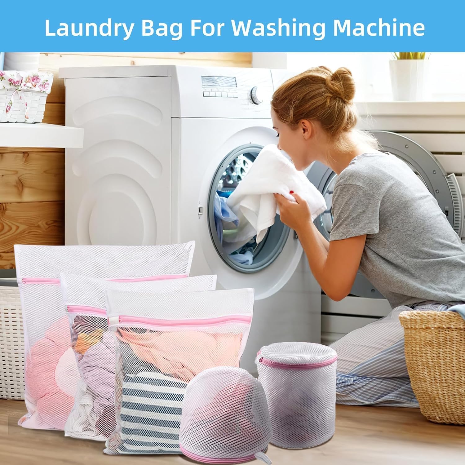 Mesh Laundry Bags for Delicates Durable Protective Wash Bags | Travel Storage Bags for Intimates Lingerie, 7PCS