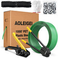 Banding Strapping Kit, 5/8” x 1000’ Heavy Duty Pallet Strapping Kit >1500lbs Tensile Strength, Includes Banding Tool