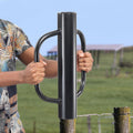Fence Post Driver, 12 lb Manual T-Post Pounder with Dual Handles, 2.7 in