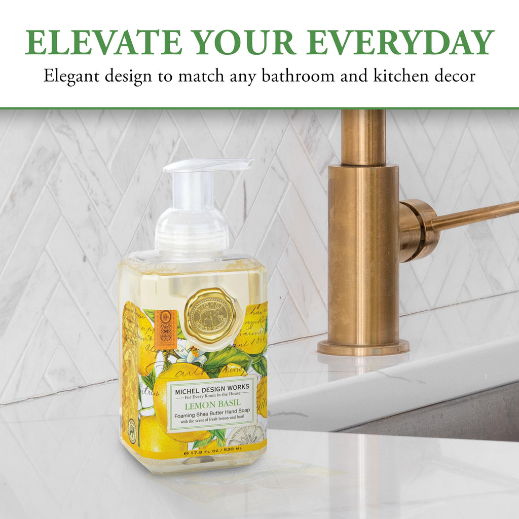 Foaming Hand Soap, Lemon Basil, 3-Pack