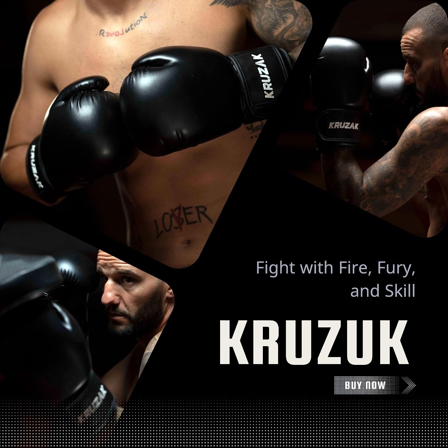 Kruzak Boxing Gloves for Men & Women, Sparring & Kickboxing Gloves, Muay Thai & MMA Gloves, 8-16 oz