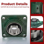 findmall UCF211-32 Pillow Block Bearing Units 2 Inch Bore