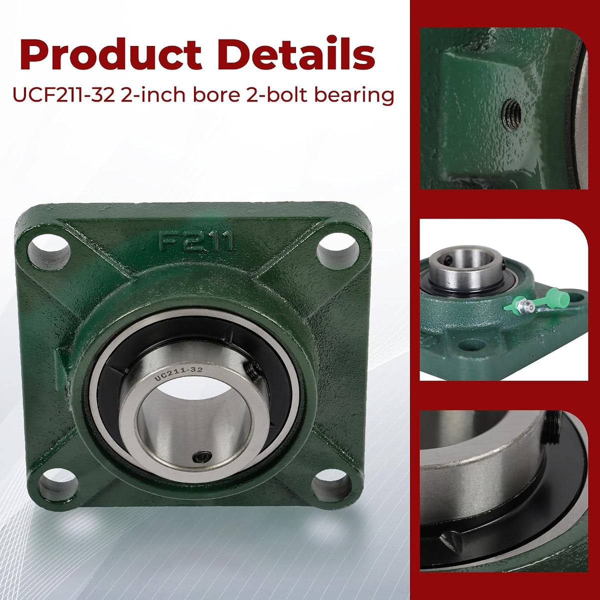 findmall UCF211-32 Pillow Block Bearing Units 2 Inch Bore