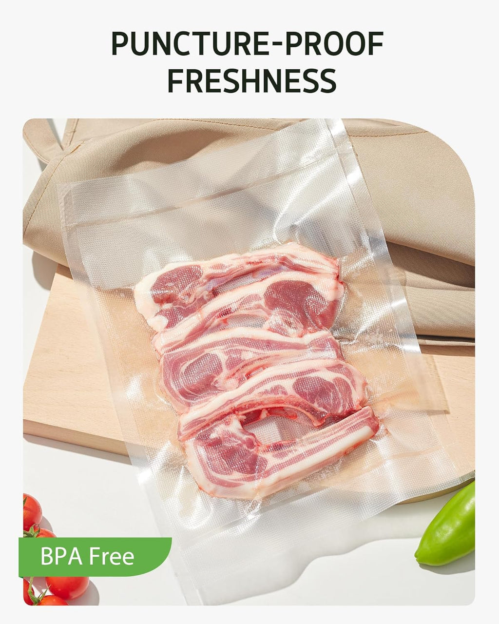 11" x 150' Vacuum Sealer Bags for Food Seal Rolls with Cutter