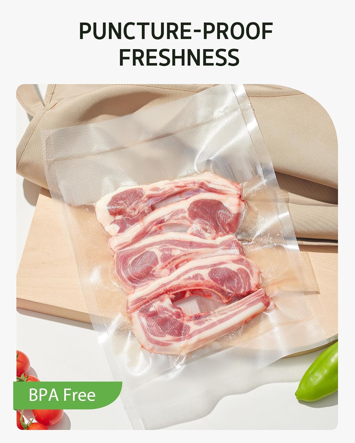 11" x 150' Vacuum Sealer Bags for Food Seal Rolls with Cutter
