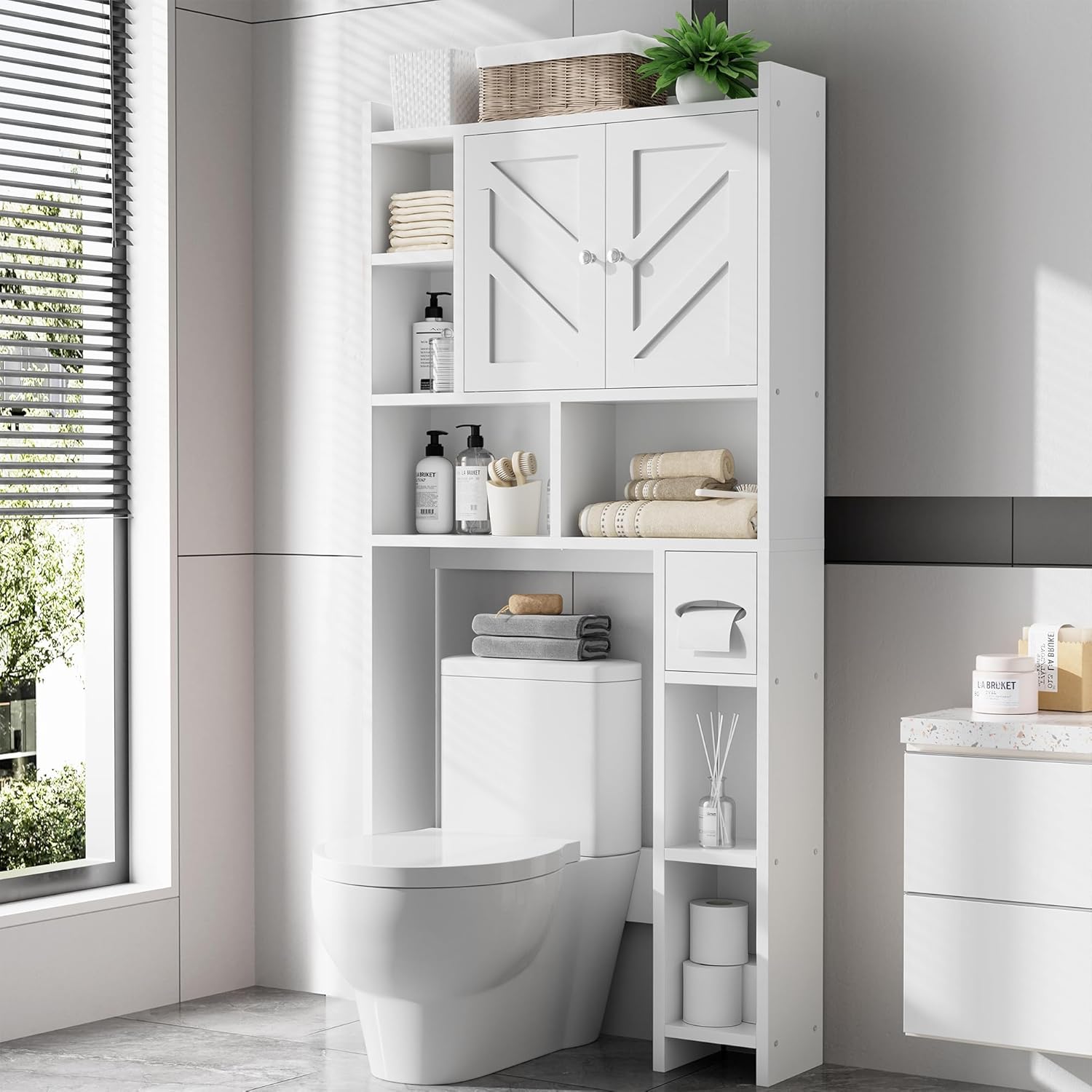 Over the Toilet Storage Cabinet, Freestanding Storage Cabinet Over Toilet, Bathroom Storages Organizer Cabinets with