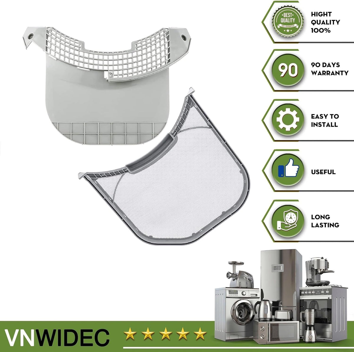 Dryer Lint Screen Cover & Lint Filter Screen LG DLE3500W DLE3170W DLE3600W