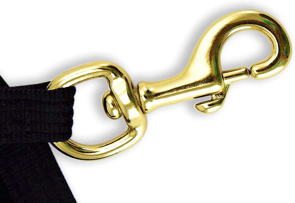 Lunge Line for Horses Cotton Horse Lunge Line with Bolt Snap & Rubber Stop (Black, 24')