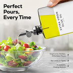 Glass Olive Oil Dispenser Bottle for Kitchen by Brighter Barns - Oil and Vinegar Dispenser Set, Coffee Syrup Bottles