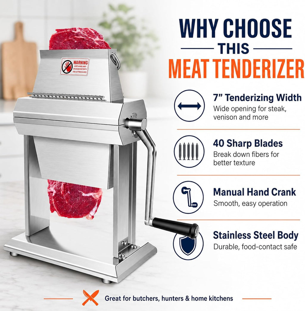 7" Commercial Meat Tenderizer Machine