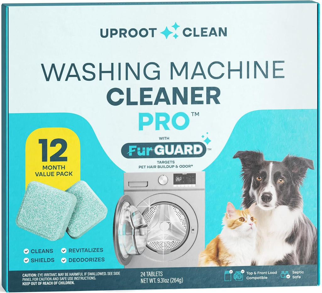 Washing Machine Cleaning Tablets for Pet Owners, 24 Pack