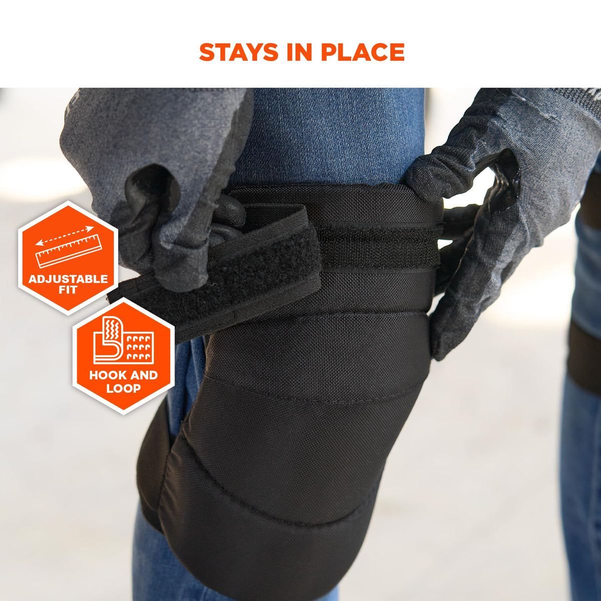 ProFlex 230HL Wide Soft Cap Knee Pad, Black
