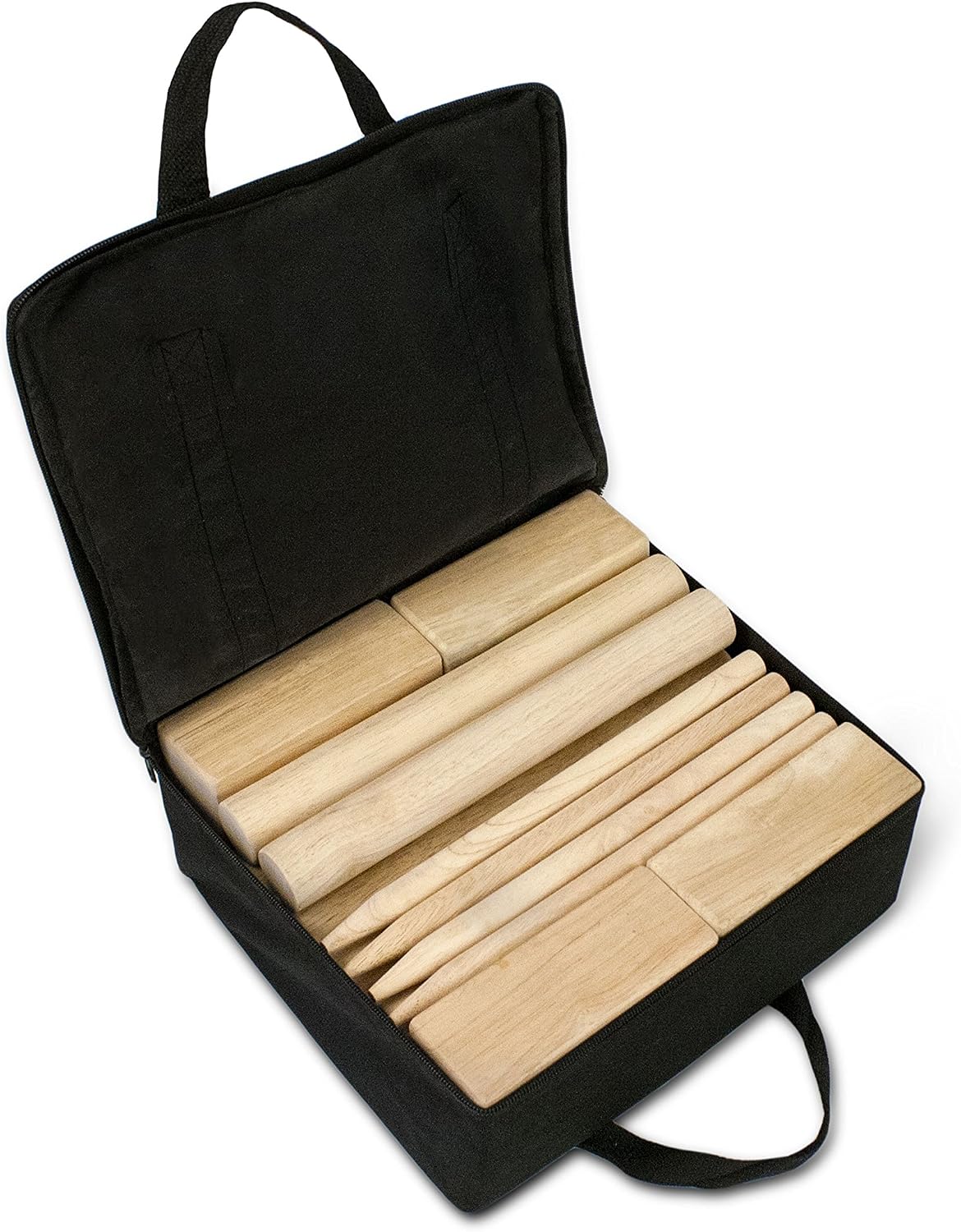 Kubb Premium Size Outdoor Tossing Game with Carrying Case, Instructions, and Boundary Marker