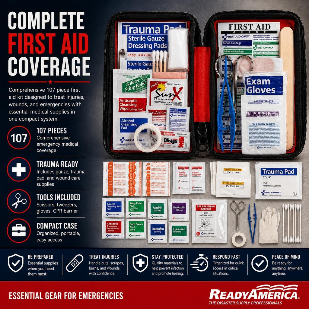 72 Hour Elite Emergency Kit, 2-Person, 3-Day Backpack, Includes First Aid Kit, Survival Blanket, Emergency Food