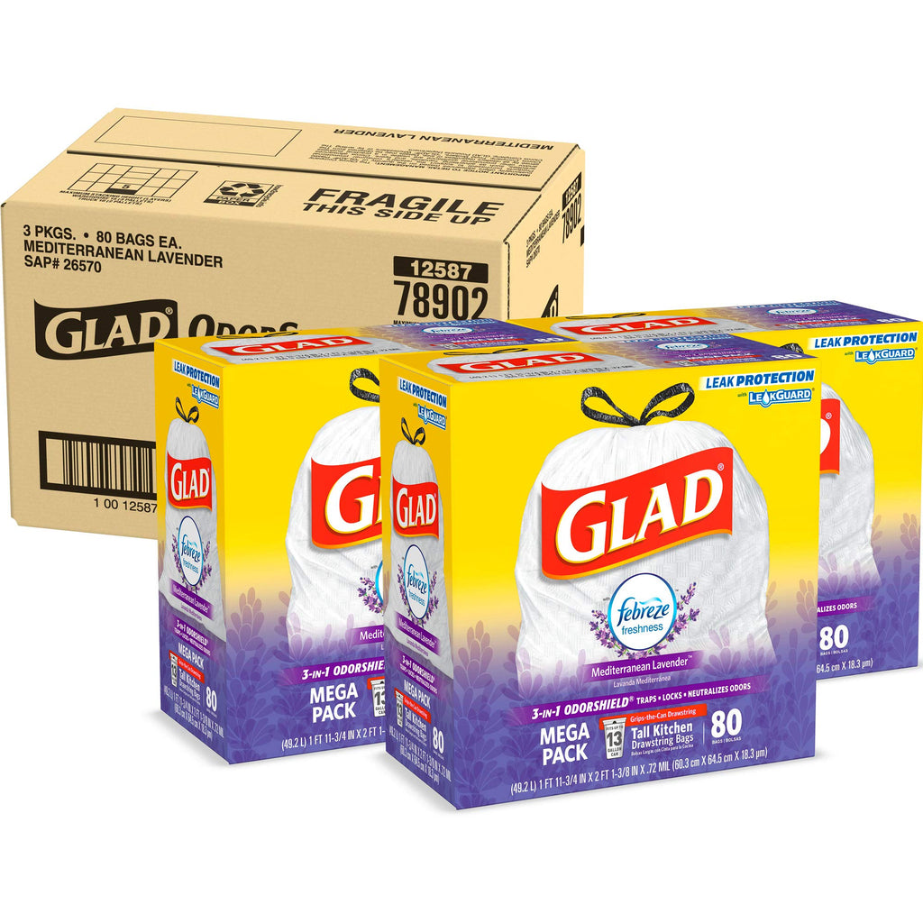 OdorShield Tall Kitchen Drawstring Trash Bags