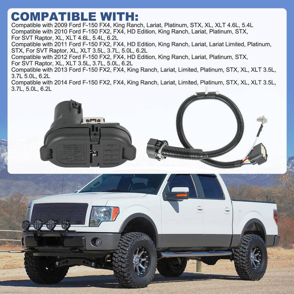 Trailer Hitch Tow Wiring Connector Harness Kit Compatible with Ford F-150