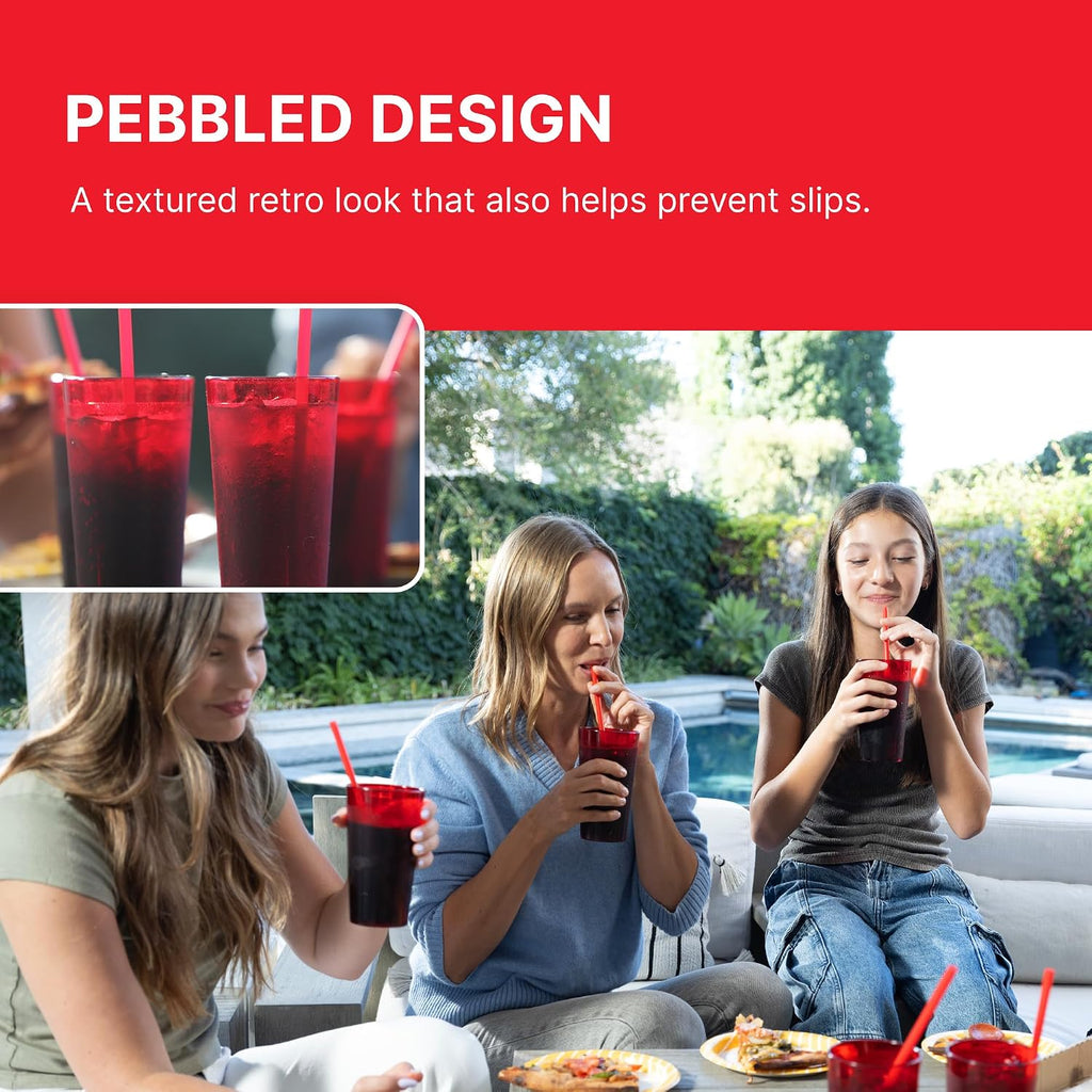 16 Ounce (oz) Restaurant Grade Beverage Tumblers (6 Pack) - Drinking Glasses, Stackable, BPA-Free, Shatter-Proof