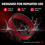 EVIL ENERGY 14" × 2" Round Cleaner Air Filter Element Washable Red