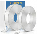 Double Sided Adhesive tape Heavy Duty, Double Stick Mounting (2 Rolls, Total 20FT), Clear Two Sided Wall tape Strips