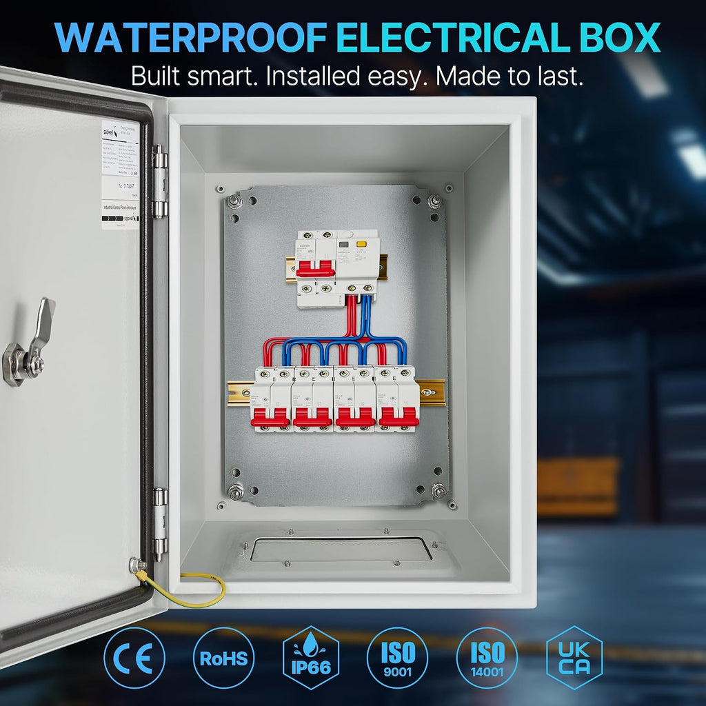 16x12x8 NEMA 4X Electrical Enclosure Metal Outdoor Enclosure Box