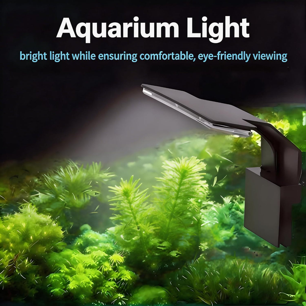 Mini Clip On Fish Tank Light 7W Small Aquarium Light for 1 to 5 Gallon Nano Tanks USB Moving Lamp with White Red Blue