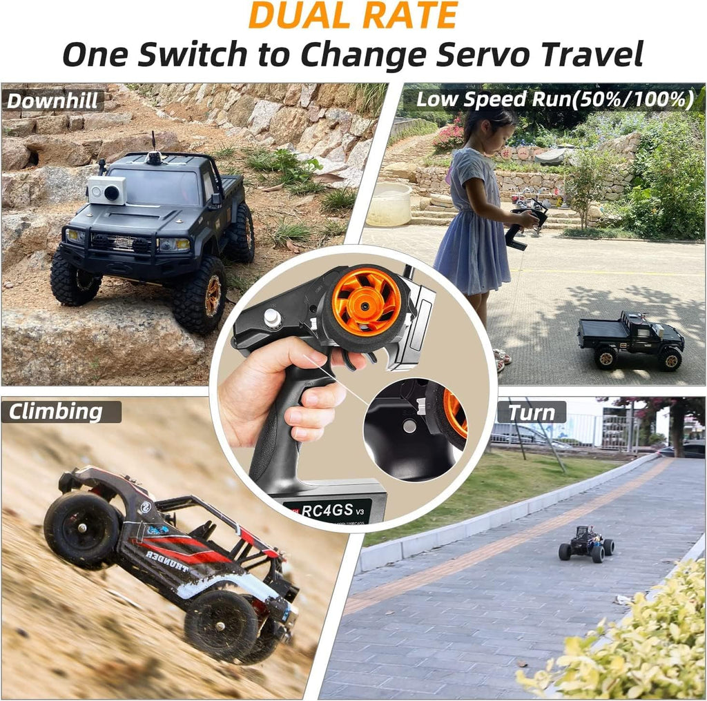 RC4GS V3 5CH RC Transmitter & Receiver R6FG for Cars, Boats Radiolink | 5 Channels 2.4GHz Gyro Receiver | 30 Models