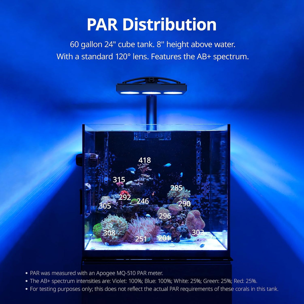 HyperReef 200 Gen 2 LED Reef Aquarium Light, 200W for LPS SPS Corals