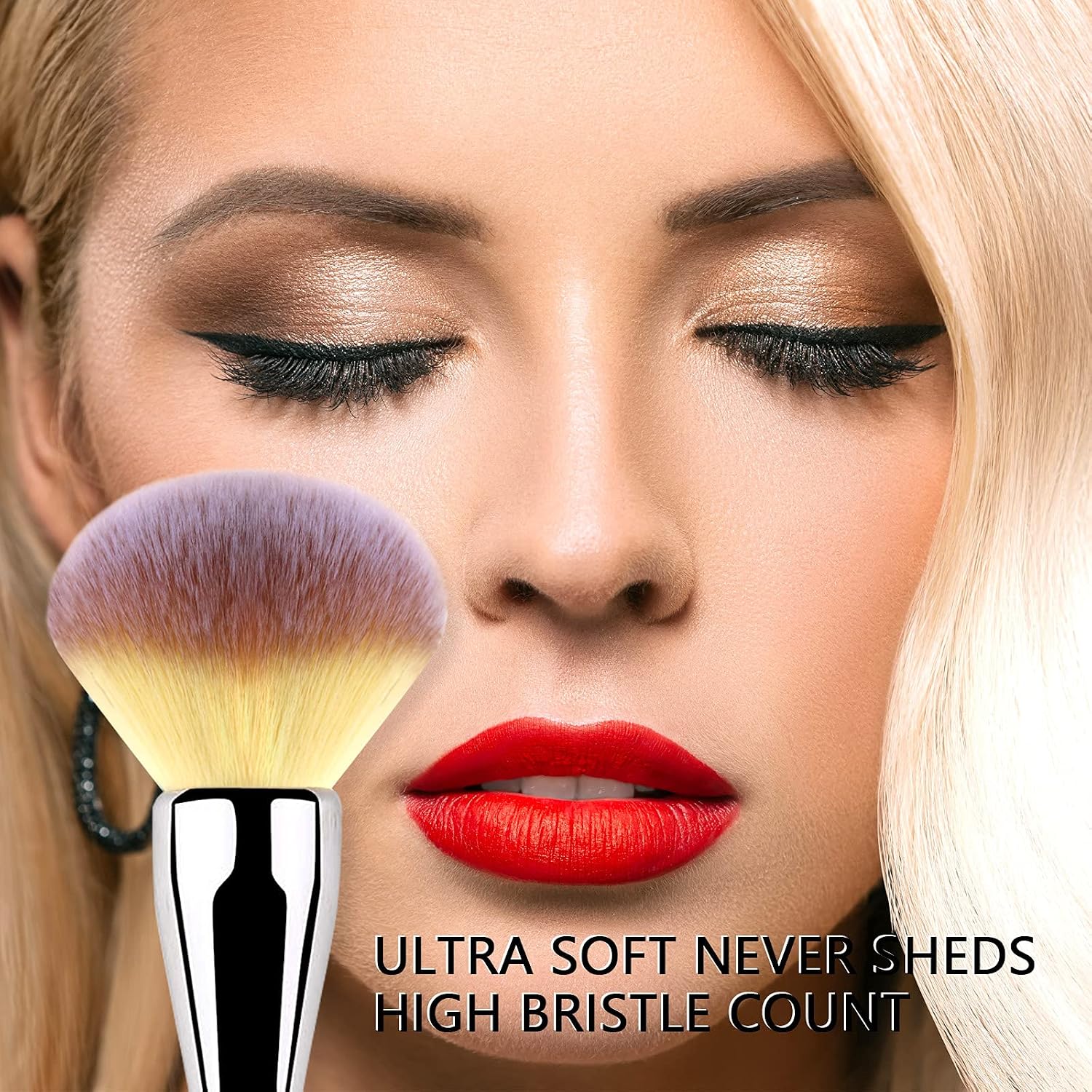 Foundation Brush,Daubigny Large Powder Brush Flat Arched Premium Durable Kabuki Makeup Brush Perfect For Blending