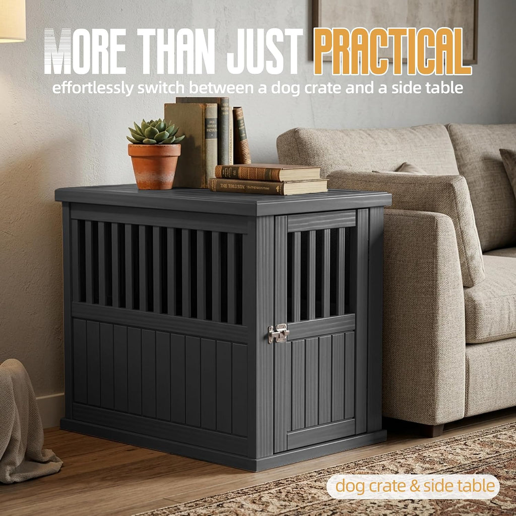 30 Inch Small Dog Crate Furniture, Black