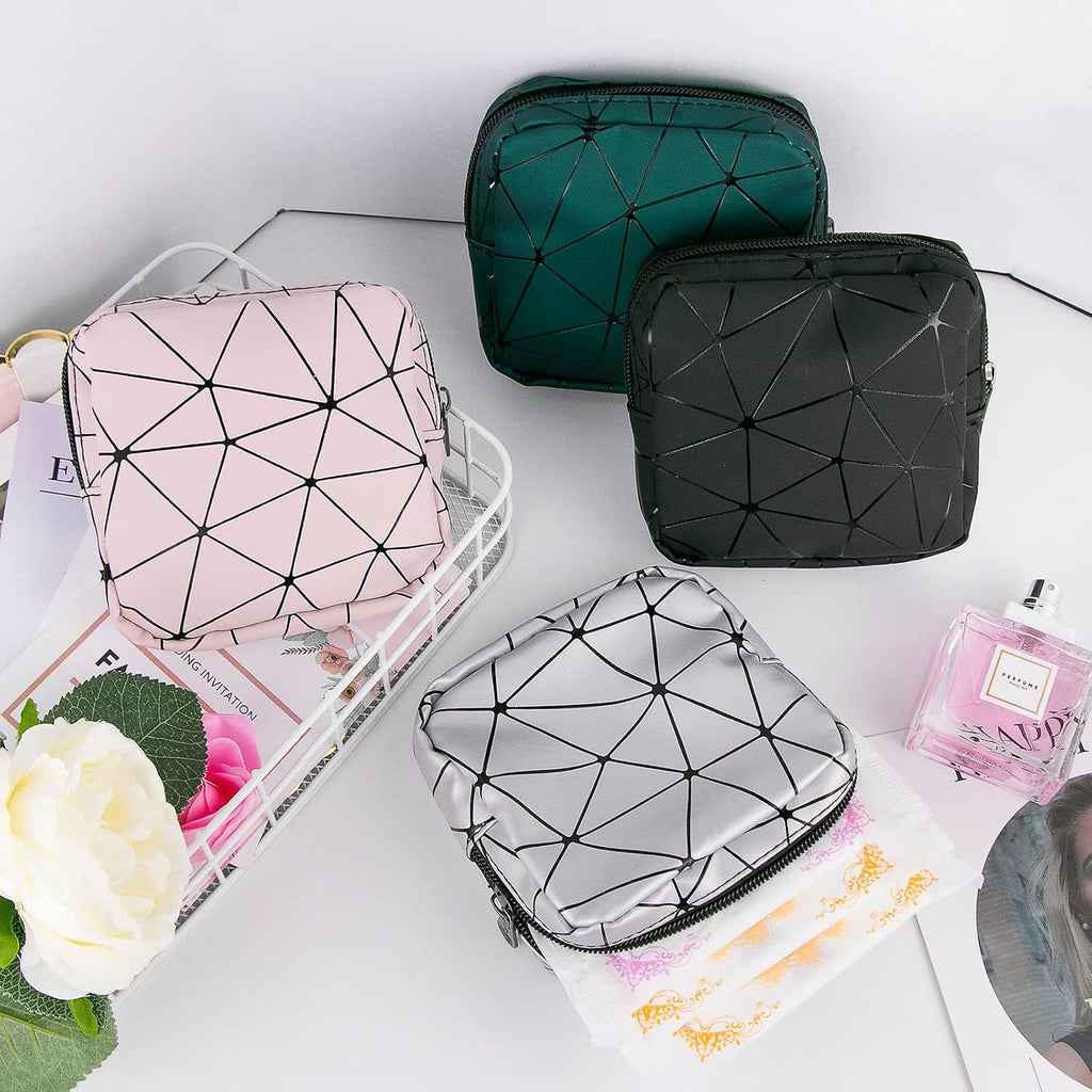 Sanitary Napkin Storage Bags 4 Pcs Menstrual Cup Pouches Nursing Pad Holder Tampon Bags Portable Period Kit Bag