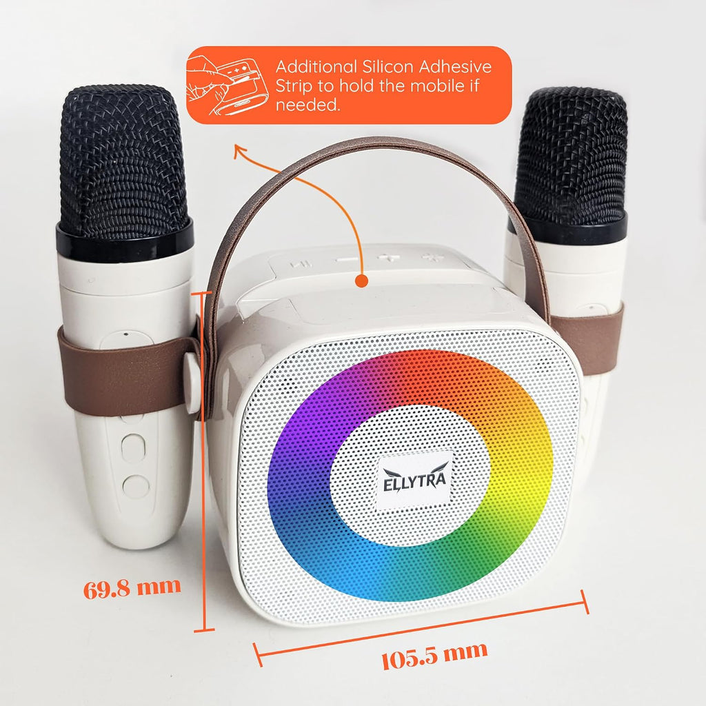 Kids Karaoke Machine with 2 Wireless Microphones, Bluetooth Speaker